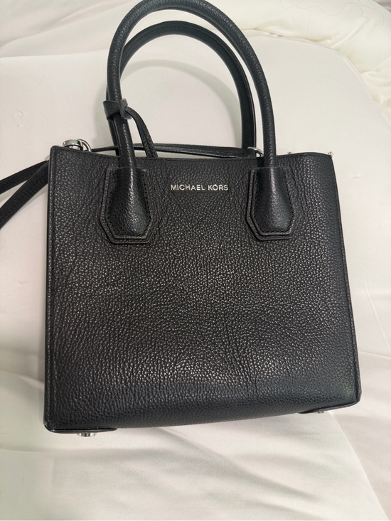 Michael Kors Handbags - Michael Kors Black Pebbled Leather Satchel with Top Handles